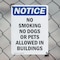 Signmission No Smoking No Dogs Or Pets Allowed OSHA Notice Sign, Plastic, 7in W x 10in L, 2PK OS-2PACK-NS-P-710-V-14805 - alternate 2